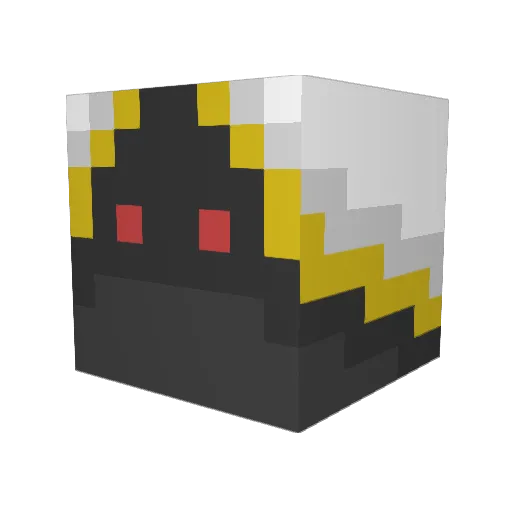 Inspiredkey Minecraft avatar head, 3D render