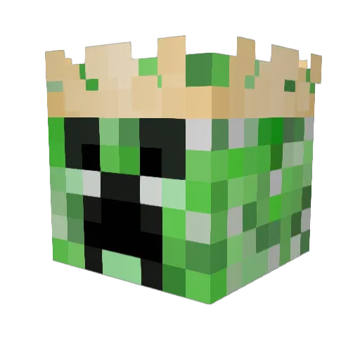 Inspiredmonster Minecraft avatar head, 3D render