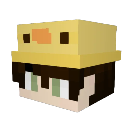 InsqneZ Minecraft avatar head, 3D render