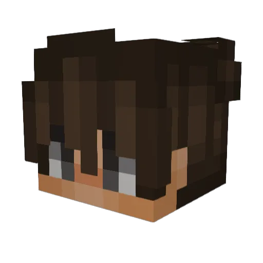 Insqno Minecraft avatar head, 3D render