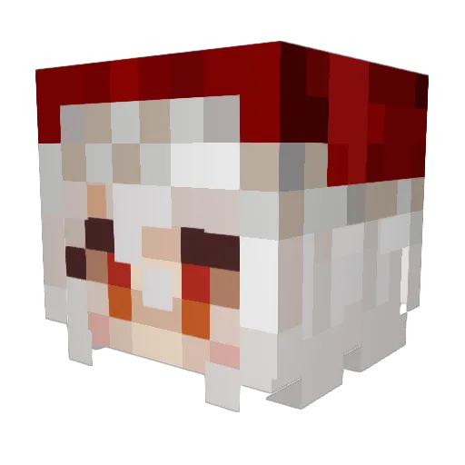 InstKarma Minecraft avatar head, 3D render