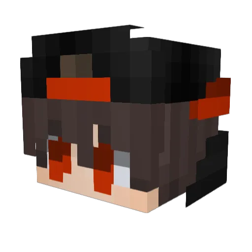 Inst_bull Minecraft avatar head, 3D render