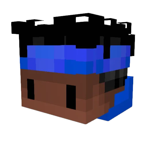 InstaAE Minecraft avatar head, 3D render