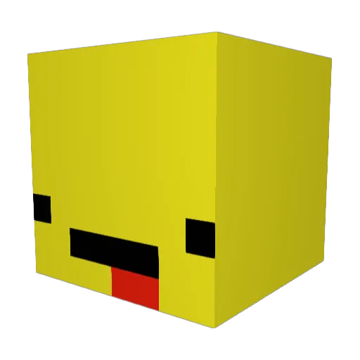 InstaBanana Minecraft avatar head, 3D render