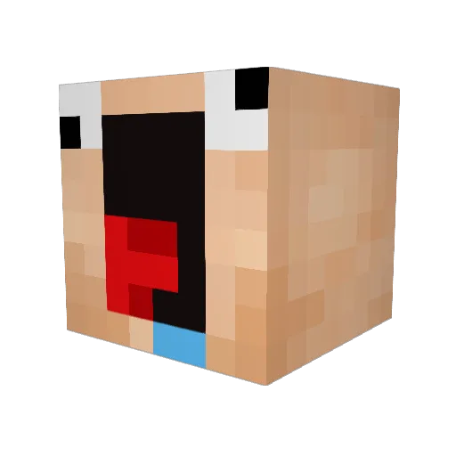 InstaDabb Minecraft avatar head, 3D render