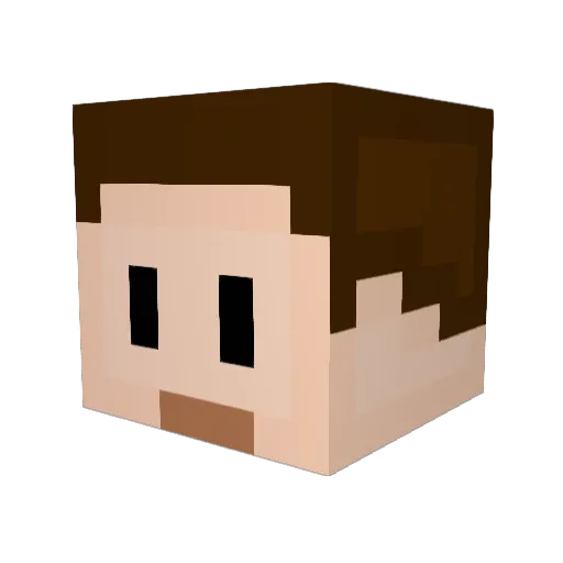 Insta_Gib Minecraft avatar head, 3D render