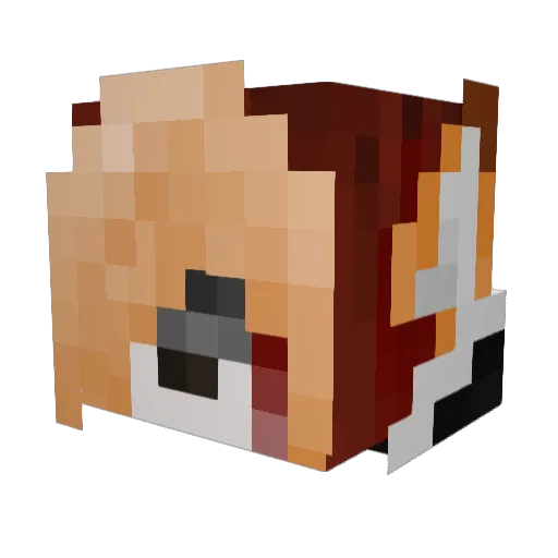 InstallGentoo Minecraft avatar head, 3D render