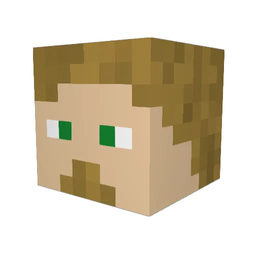 InstantDominance Minecraft avatar head, 3D render