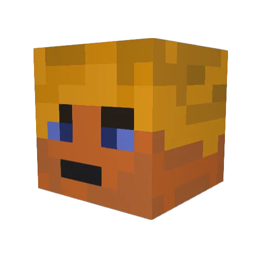 InstantMaxi Minecraft avatar head, 3D render