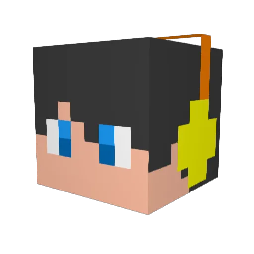 InstantSMP_God Minecraft avatar head, 3D render