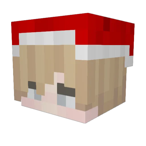 Instastin Minecraft avatar head, 3D render