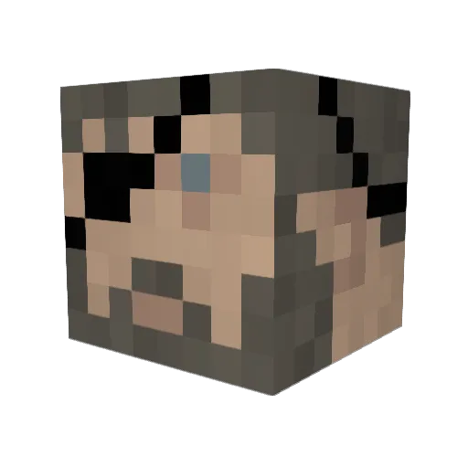 InsteadOfPizza Minecraft avatar head, 3D render