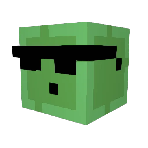 InstiKoolaid Minecraft avatar head, 3D render