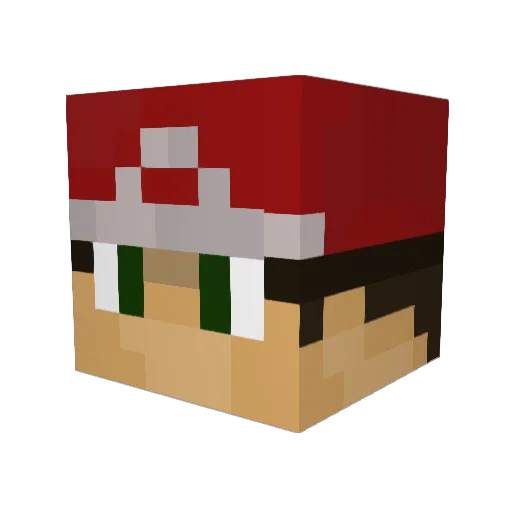 Instinct0408 Minecraft avatar head, 3D render