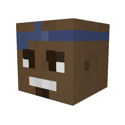 Instinct23 Minecraft avatar head, 3D render