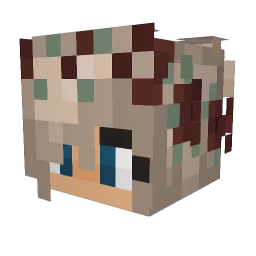 Instinct7e Minecraft avatar head, 3D render