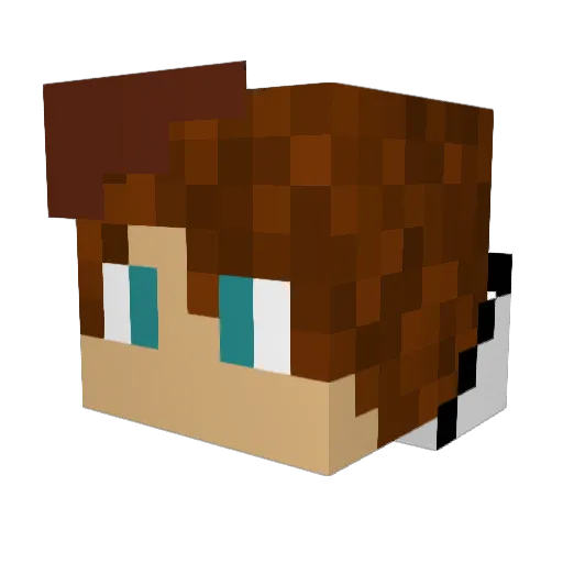 Instix Minecraft avatar head, 3D render