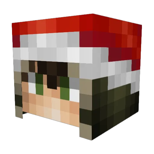 Instrumentals Minecraft avatar head, 3D render