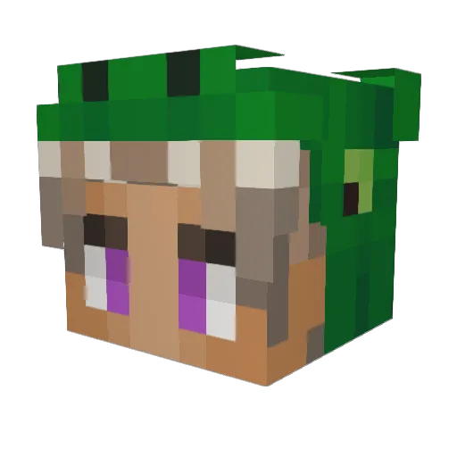 Instynch Minecraft avatar head, 3D render