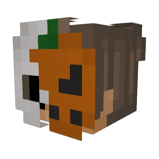 Insupportable Minecraft avatar head, 3D render