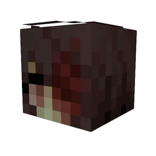 Intazu Minecraft avatar head, 3D render