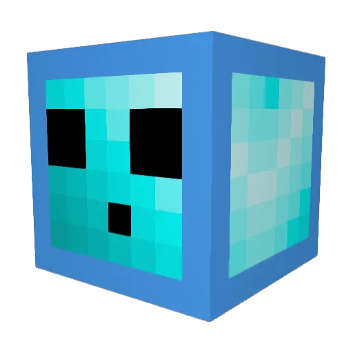 Intel20 Minecraft avatar head, 3D render