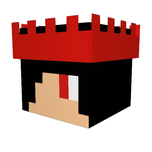 Intel64x Minecraft avatar head, 3D render