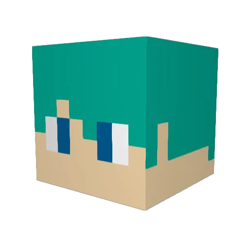 Intel_Core_i5 Minecraft avatar head, 3D render
