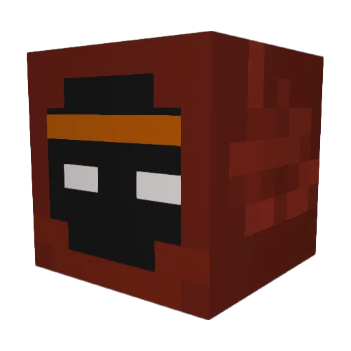 Intel_Outside Minecraft avatar head, 3D render