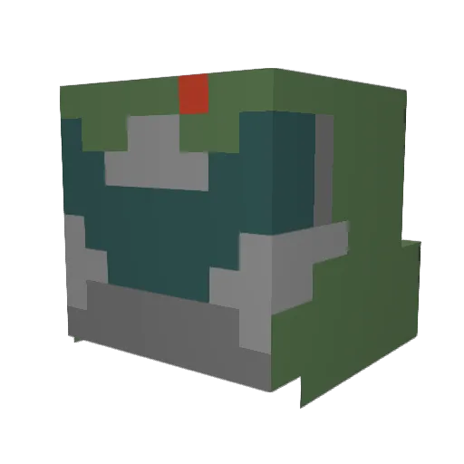 Intell3ctum Minecraft avatar head, 3D render