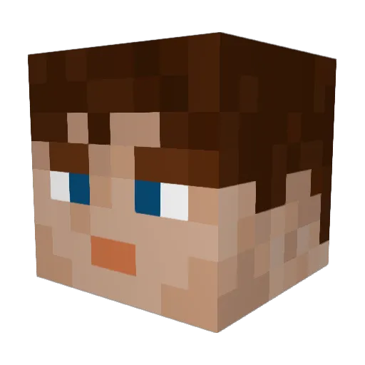Intenexc Minecraft avatar head, 3D render