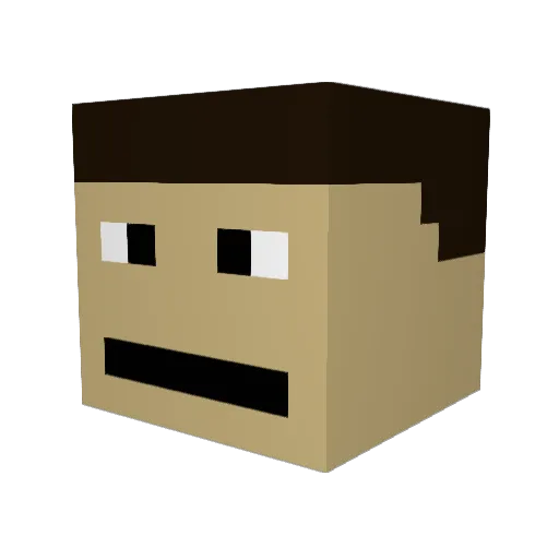 Intequr Minecraft avatar head, 3D render