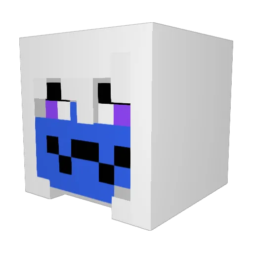 Inter_Absol Minecraft avatar head, 3D render