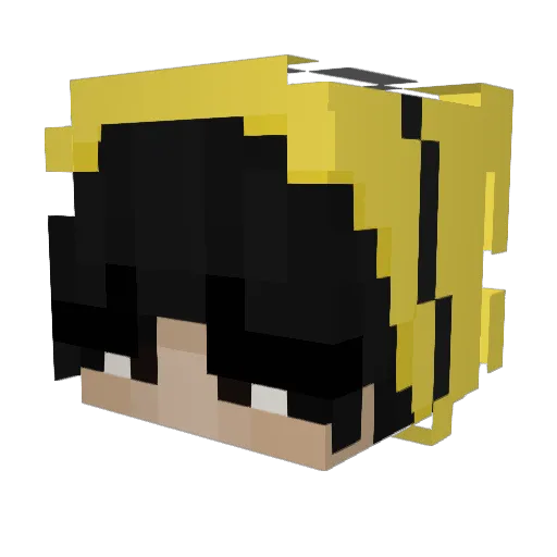 InteracKhaled Minecraft avatar head, 3D render