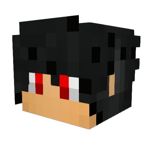 Interagi Minecraft avatar head, 3D render