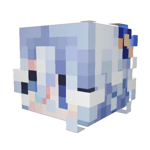 Interapter Minecraft avatar head, 3D render