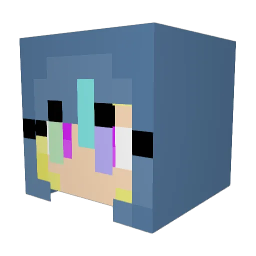 InterceptorMia Minecraft avatar head, 3D render