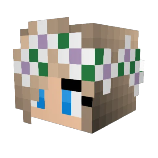 Intercosmo Minecraft avatar head, 3D render