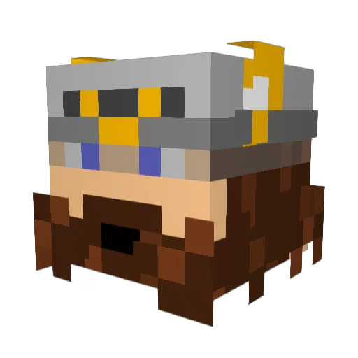Intercostal Minecraft avatar head, 3D render
