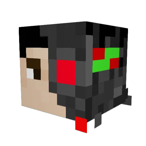 Interlectual1 Minecraft avatar head, 3D render