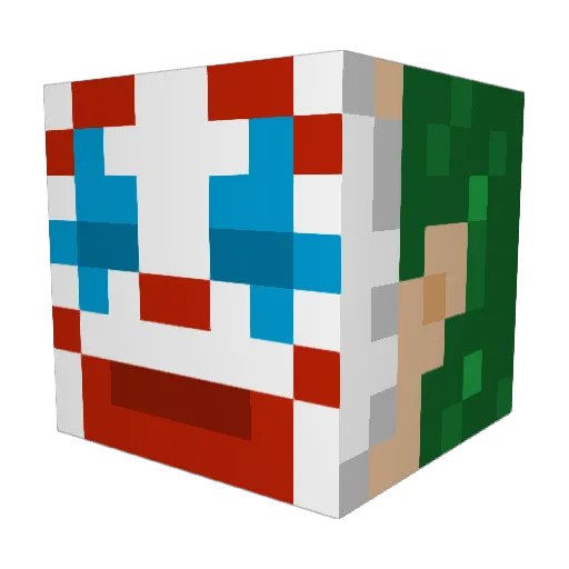 Interloper12 Minecraft avatar head, 3D render