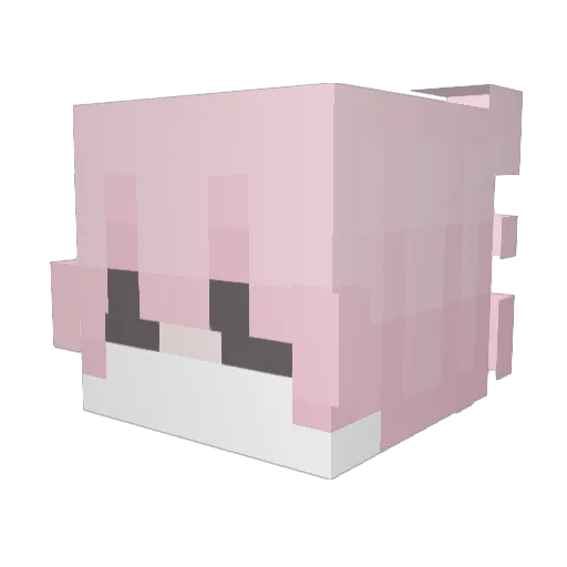 Intermittently Minecraft avatar head, 3D render