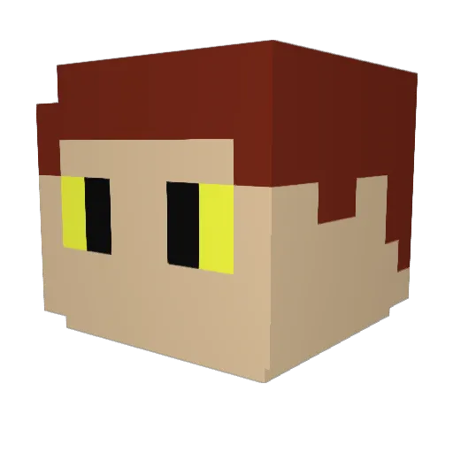 InternalInferno Minecraft avatar head, 3D render