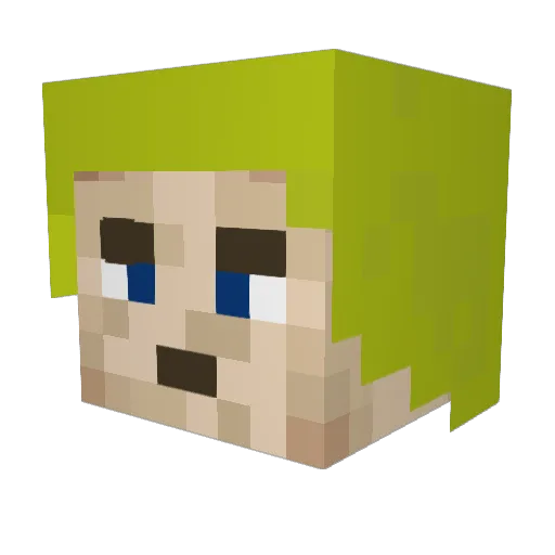International775 Minecraft avatar head, 3D render