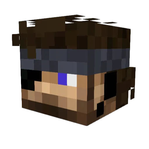 InternetBagel Minecraft avatar head, 3D render