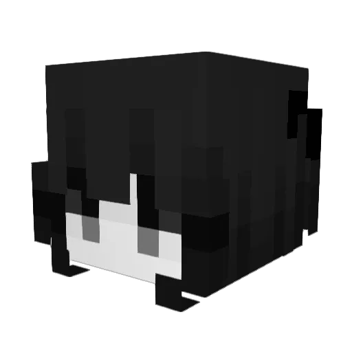 InternetCorpse Minecraft avatar head, 3D render