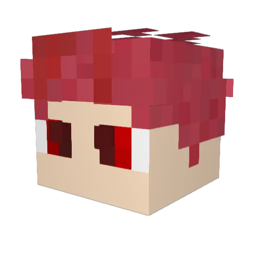 InternetFistBump Minecraft avatar head, 3D render