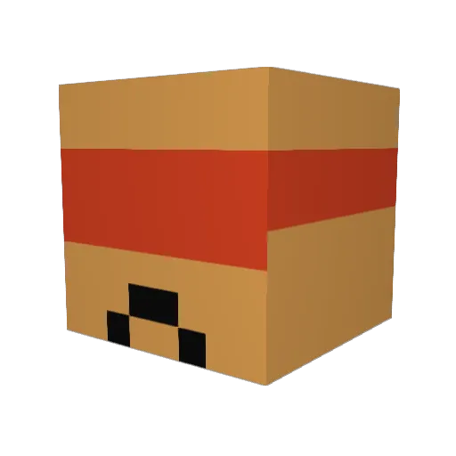 Internetzugang Minecraft avatar head, 3D render