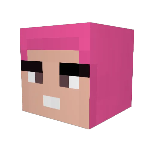 InternutExplorer Minecraft avatar head, 3D render