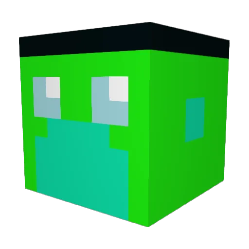 Interoiz Minecraft avatar head, 3D render